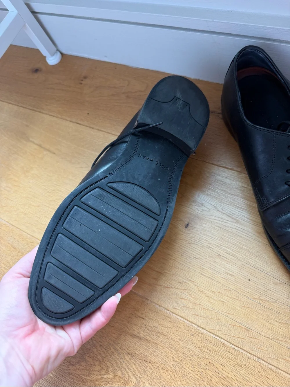 Cole Haan Black Leather Derby Dress Shoes